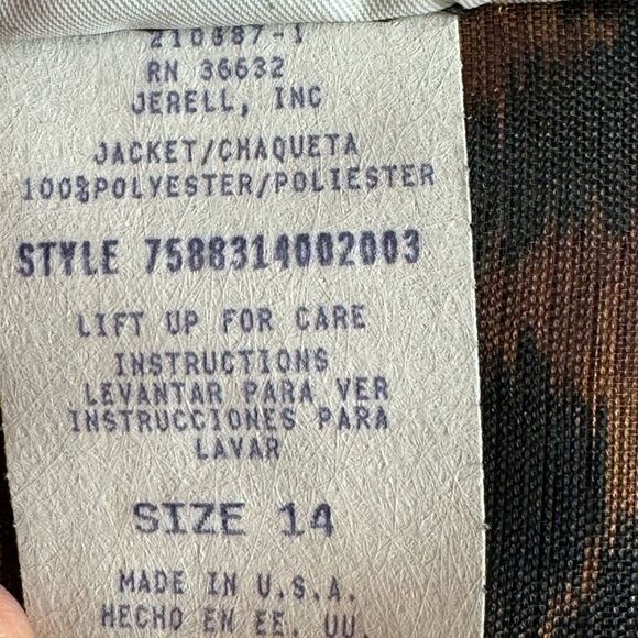 Vintage Stephanie Thomas cardigan Womens sz 14 Animal print metallic fuzzy New - Picture 9 of 14